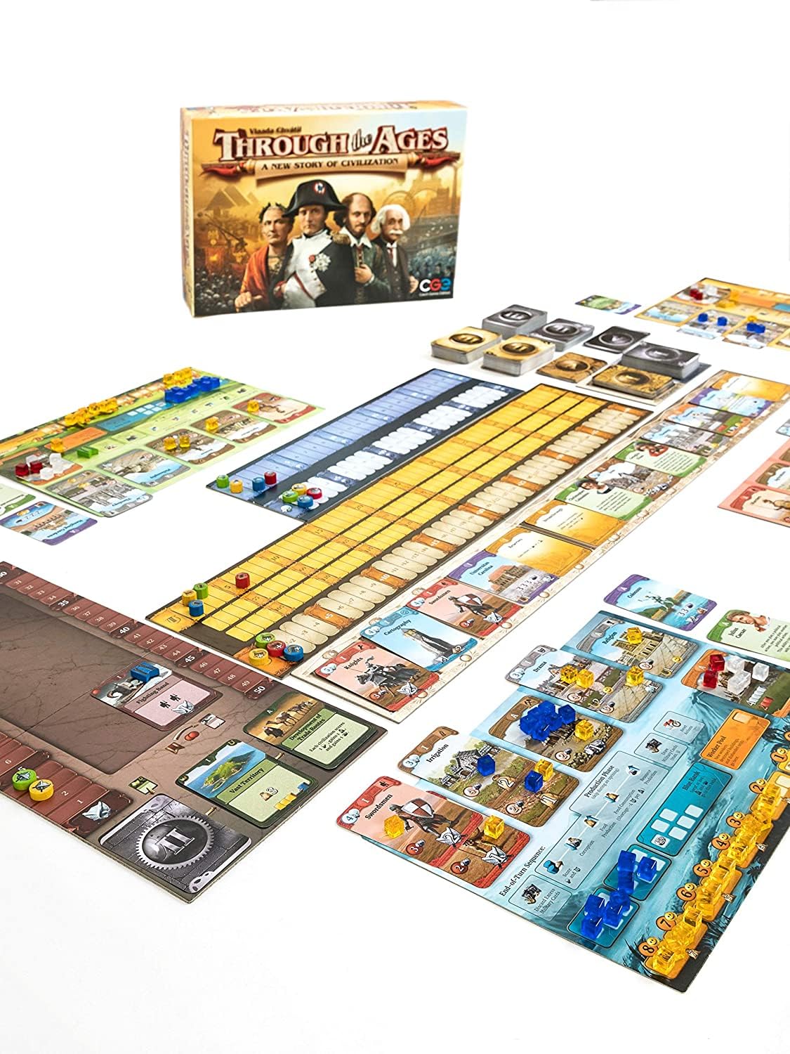 Through The Ages Strategy Board Game by CGE Czech Games Edition | Civilization Building Game for Adults & Families | Perfect for Game Nights & Strategy Enthusiasts