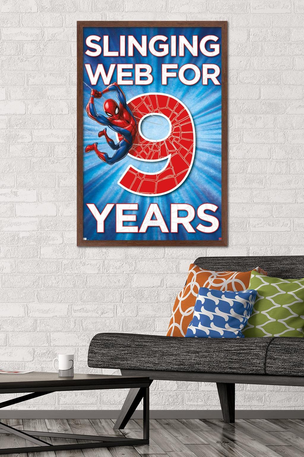 Marvel Spider-Man Happy 9th Birthday Wall Poster - 34