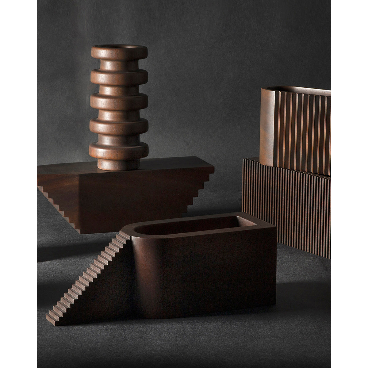 Ethnicraft Berlin Modern Wooden Side Table - Mid-Century Design for Living Room, Bedroom & Office Decor