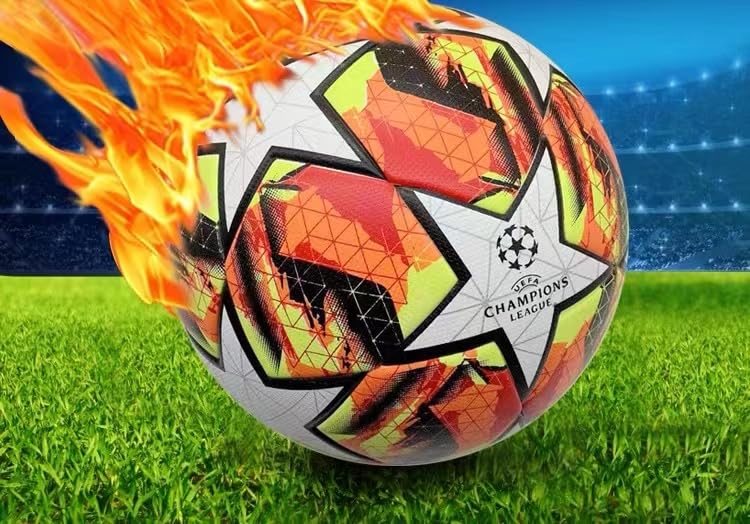 Official UEFA Champions League Soccer Ball No. 5 - Match & Training Football for Adults & Youth - Perfect for Games, Practice & Fan Collectibles