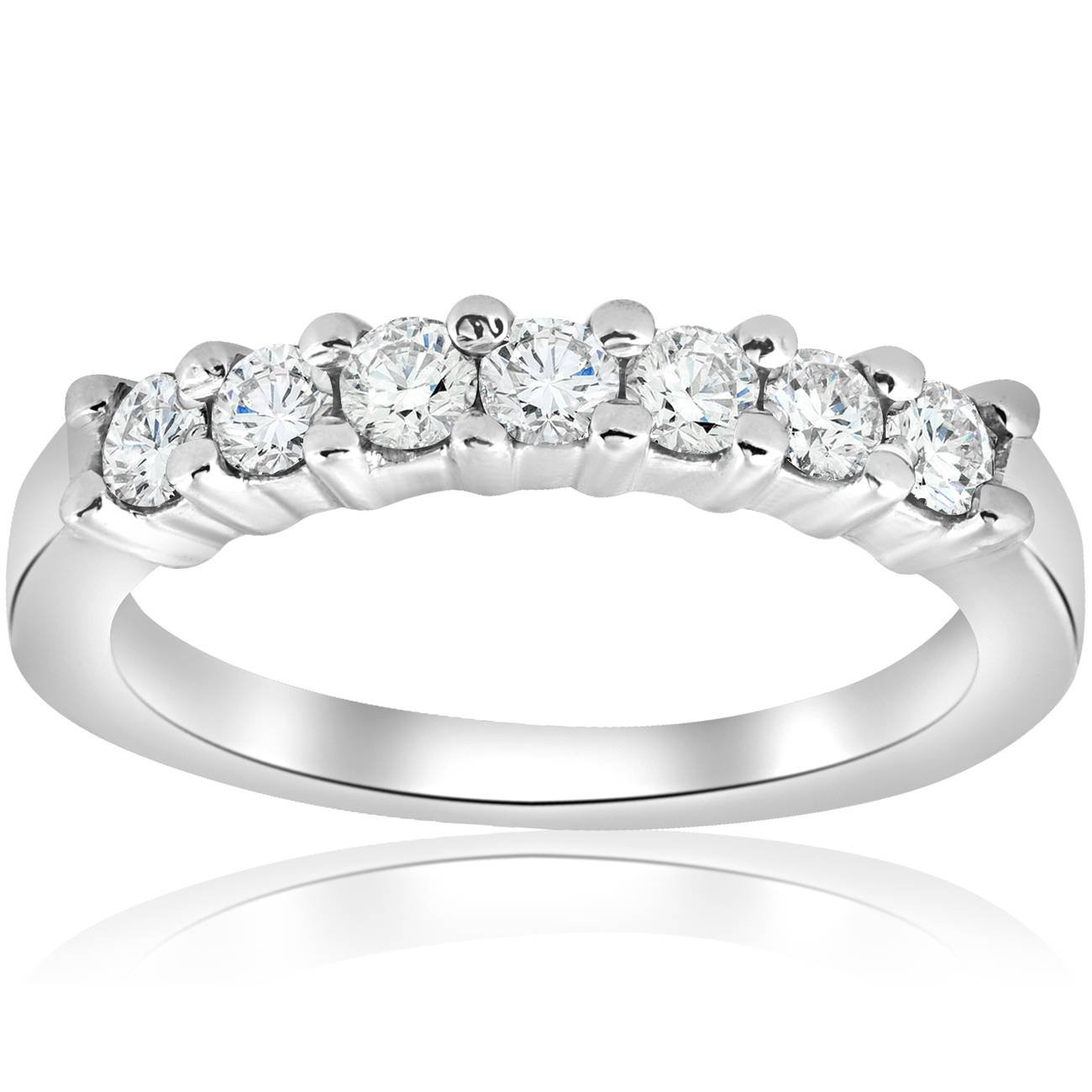 1/2 Carat Diamond Wedding Ring - 14K White Gold Engagement Band for Women - Perfect for Proposals, Anniversaries & Bridal Jewelry