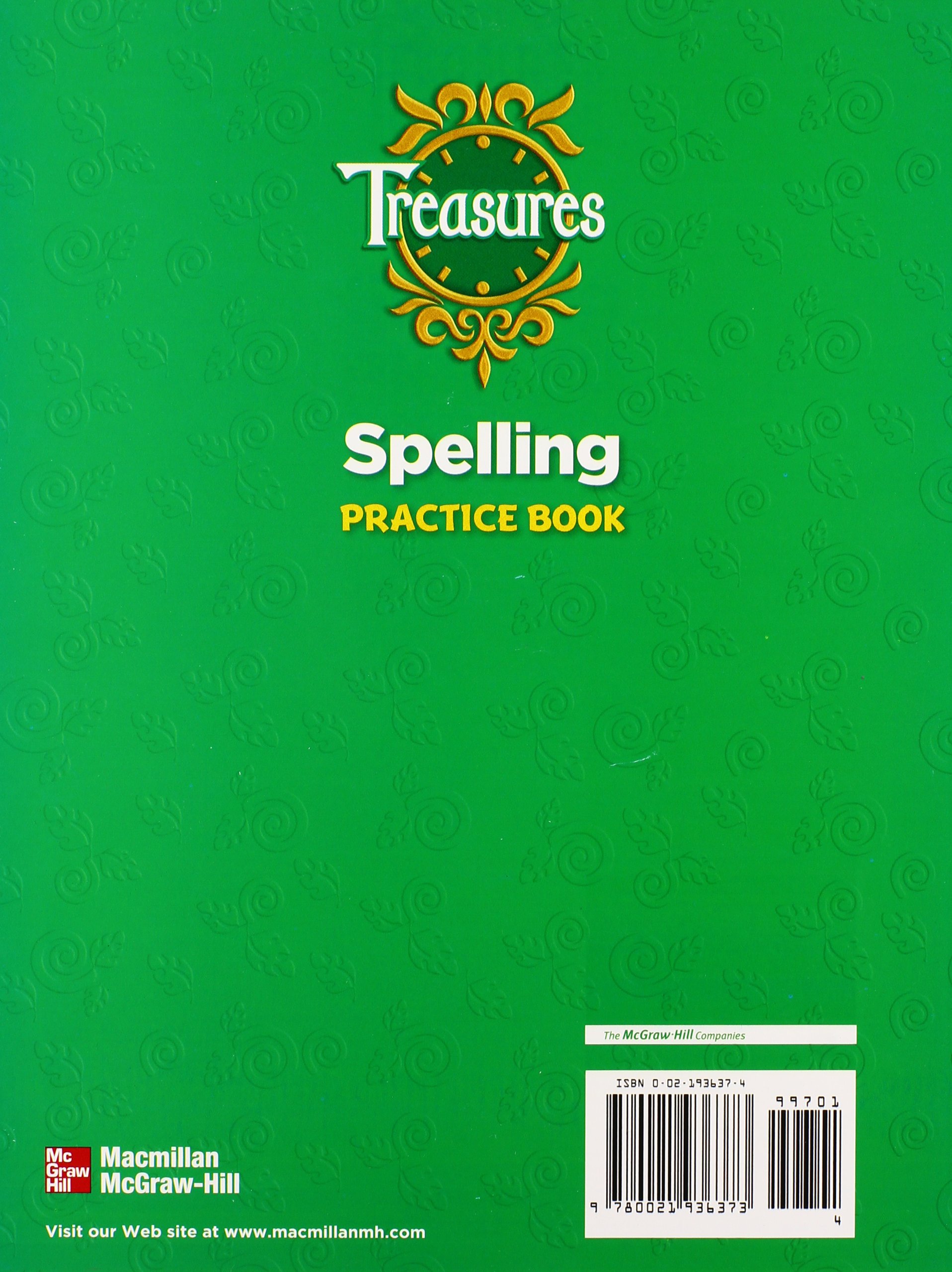 Grade 4 Spelling Practice Book - Treasures Educational Workbook for Elementary Students | Perfect for Homeschooling & Classroom Learning