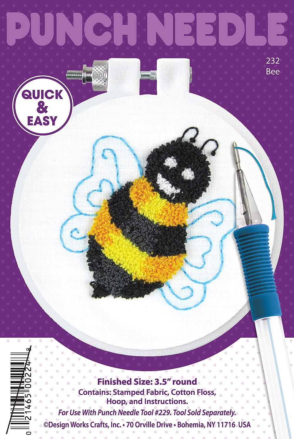 DIY Punch Needle Kit for Embroidery & Rug Making - Complete Starter Set with Needles, Hoops & Yarn - Perfect for Beginners & Craft Lovers (Home Decor, Wall Art, Gift Making)
