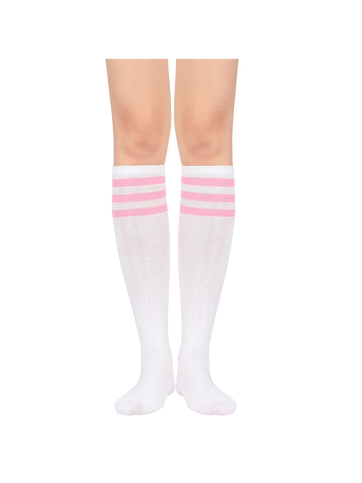 Century Star Women's Knee High Compression Socks - Athletic Running & Casual Wear - Breathable Long Tube Socks with Triple Stripes Design - Perfect for Sports, Workouts, and Everyday Comfort