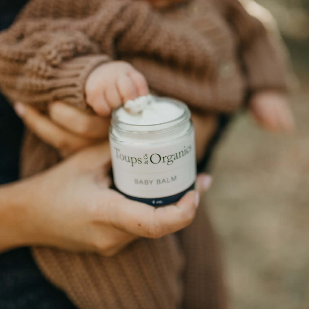 Organic Baby Balm for Diaper Rash & Dry Skin - Soothing & Moisturizing Cream for Infants - Perfect for Daily Care & Sensitive Skin Protection