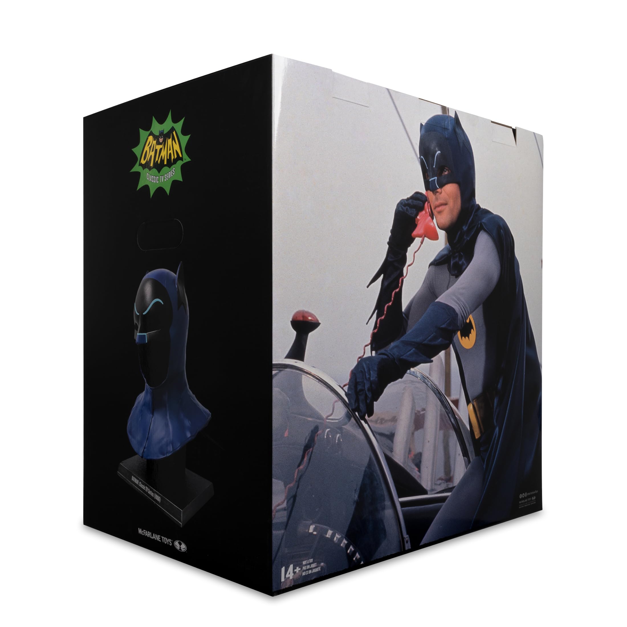 McFarlane Toys DC Direct Batman Classic TV Series 1966 1:1 Scale Cowl Replica - Perfect for Cosplay, Halloween Costumes & Superhero Collectors