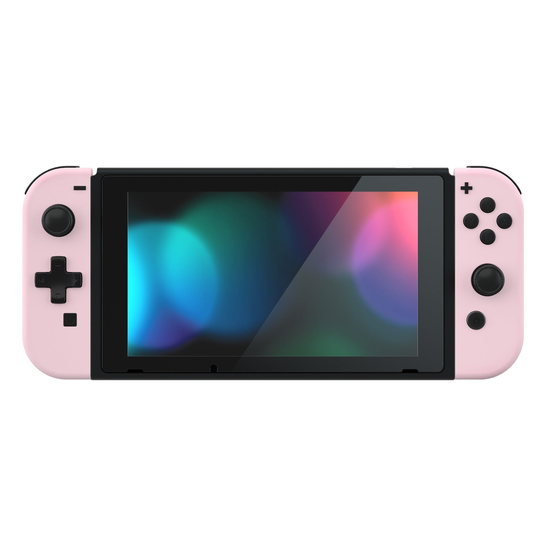 eXtremeRate Custom Full Shell Replacement for Nintendo Switch - Dpad Version Back Plate & Joycon Controller Housing with Buttons (Cherry Blossom Pink, QZP3002) | Perfect for Gaming, Travel & Switch Console Protection