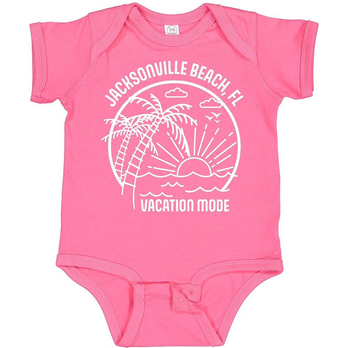 Inktastic Summer Vacation Mode Jacksonville Beach Florida Baby Bodysuit - Cute Outfit for Beach Trips & Family Vacations