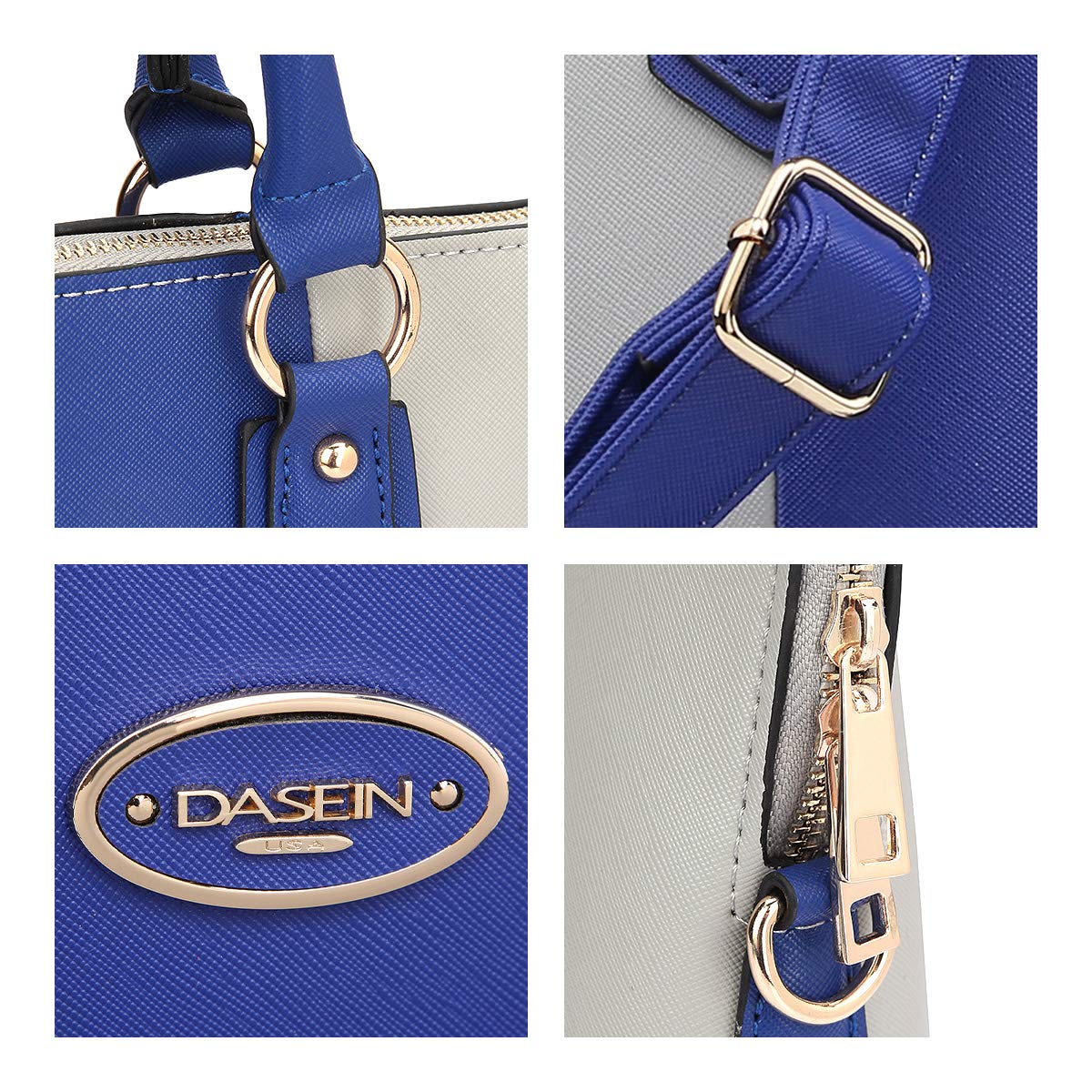 Dasein Women's Two-Tone Colorblock Tote Bag - Stylish Shoulder Handbag for Work, Travel & Everyday Use | Durable & Fashionable Women's Purse