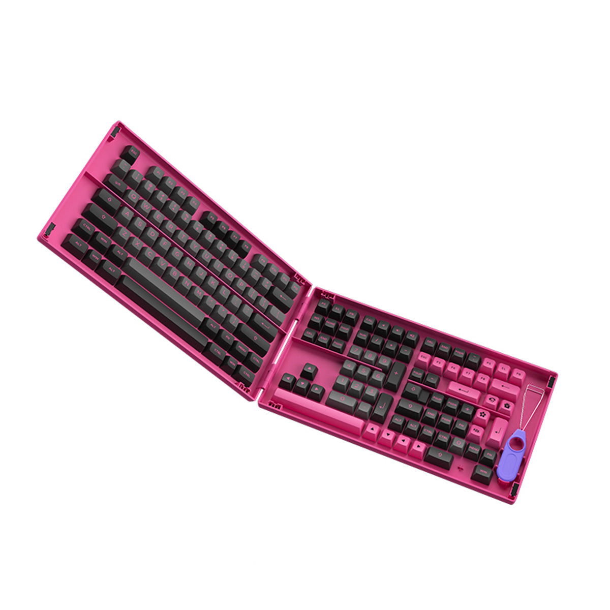 Akko Black and Rose Fullset PBT Doubleshot ASA Profile 197 pcs Keycaps - Premium Mechanical Keyboard Keycap Set for Gaming, Typing & Custom Builds