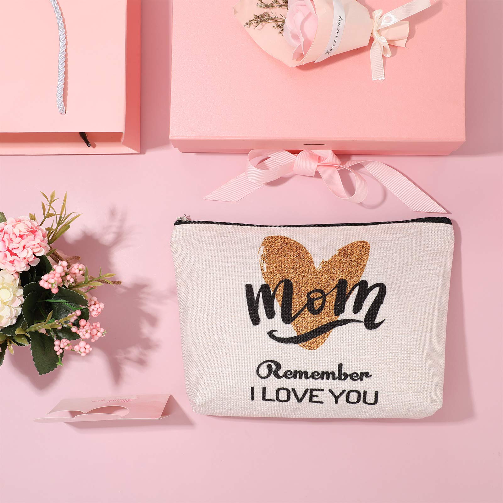 Double-Sided Printing Waterproof Makeup Bag for Travel - Cosmetic Pouch with Zipper Storage for Toiletries | Perfect Gift for Mom on Mother's Day, Birthday & Thanksgiving | Great for Travel, Gym & Daily Organizer