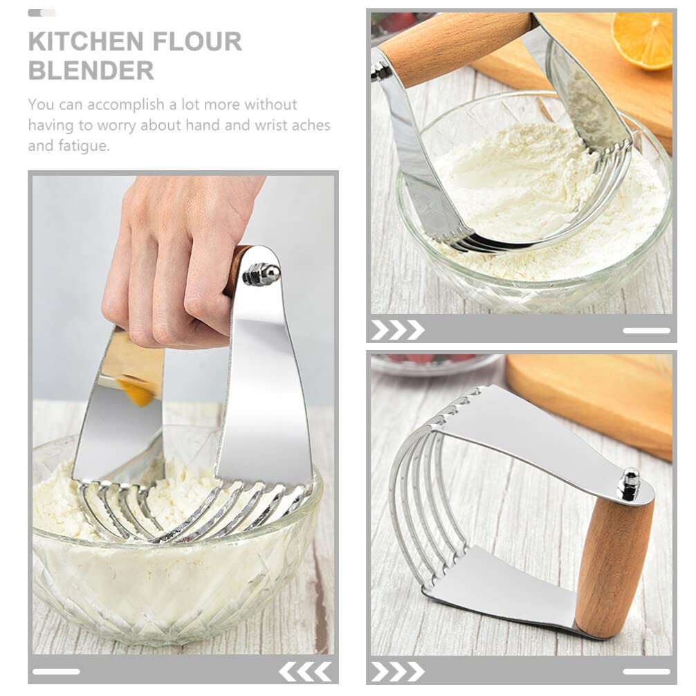 UPKOCH 2-Piece Stainless Steel Pastry Dough Scraper & Butter Cutter Set - Professional Baking Utensils for Mixing, Cutting & Kneading Dough - Perfect for Cookies, Pies, Bread & Pastry Making