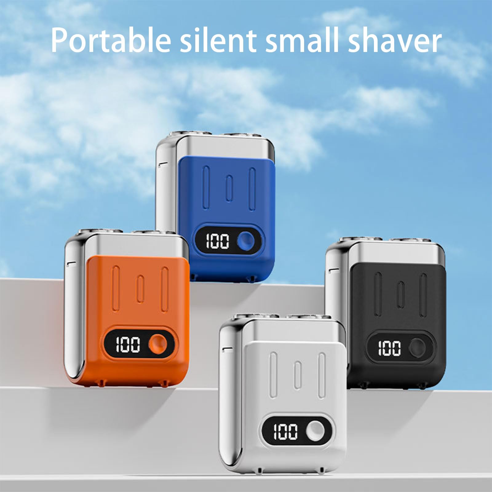 Men's Electric Shaver with LCD Display - USB Rechargeable Travel Trimmer for Beard & Facial Hair - Portable Grooming Kit for Home, Office & Travel Use