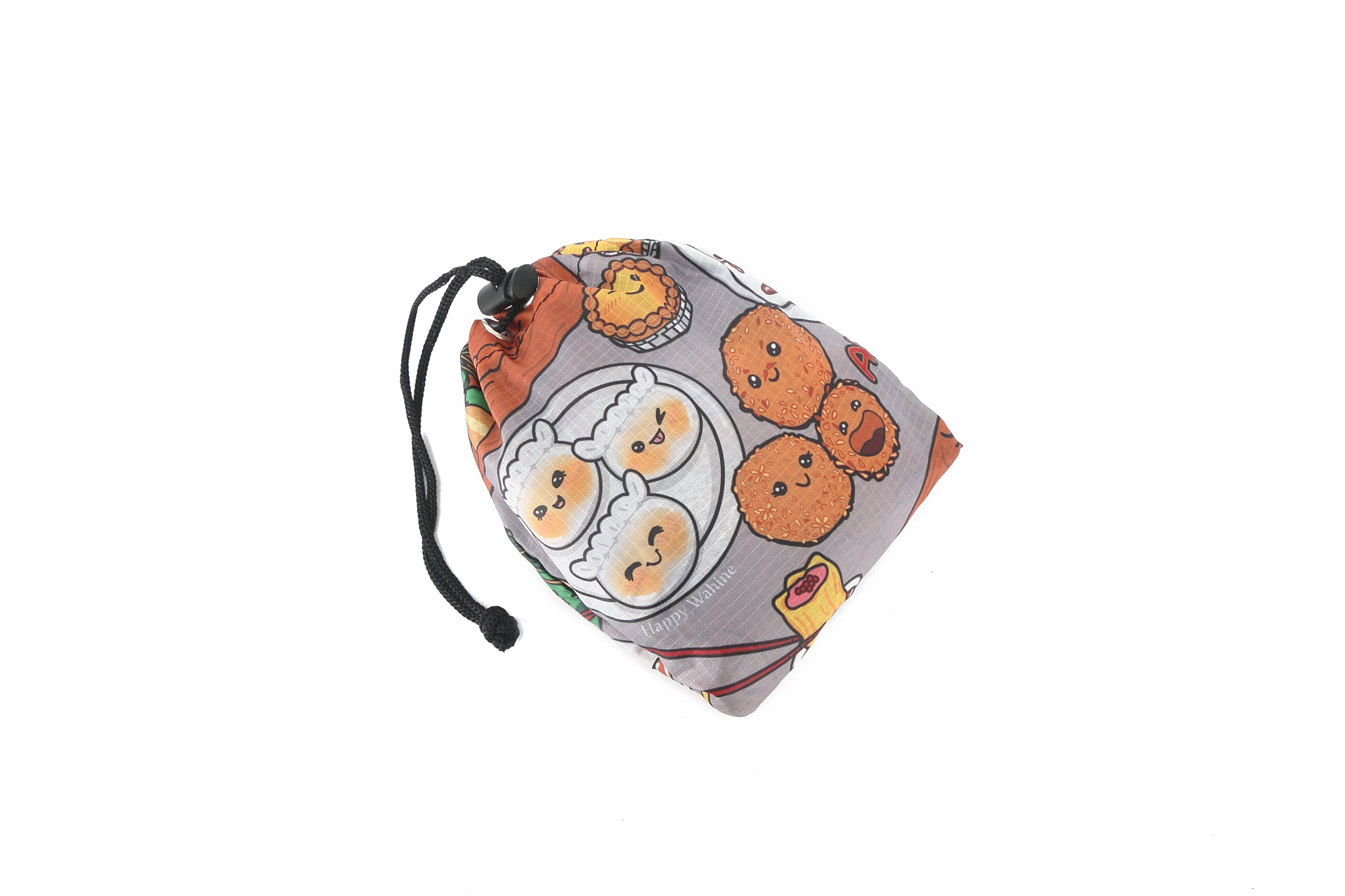 Foldable Reusable Shopping Bag - Stylish Jacqueline Dim Sum Grey Tote for Groceries, Travel & Picnics | Eco-Friendly & Compact Carryall
