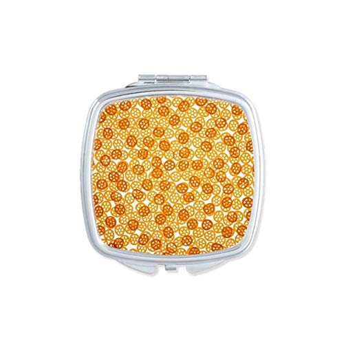 DIYthinker Wheel Shape Snacks Delicious Food Design - Portable Double Sided Compact Mirror for Makeup, Travel & Home Decor | Cute Pocket Mirror for Snack Lovers & Vanity Organizers