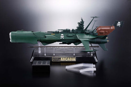 Bandai Soul of Chogokin GX-67 Space Pirate Battleship Arcadia - Captain Harlock Anime Collectible Action Figure - Perfect for Display & Anime Fans Collection