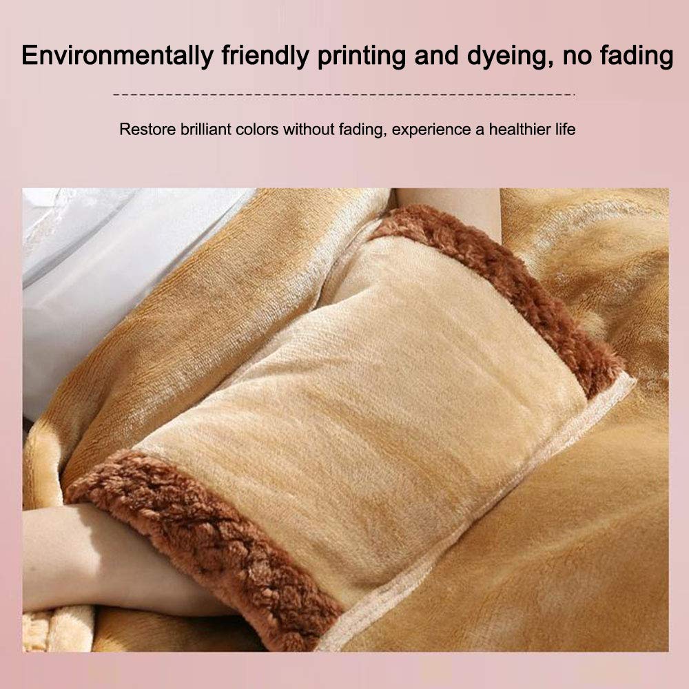 USB Electric Heated Blanket Throw - Soft Flannel & Lamb Wool Warming Blanket for Home, Office & Travel (23.7