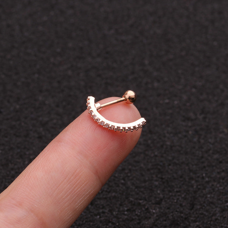 20G Silver Pave Conch Huggie Hoop Earrings | Sterling Silver Small Hoops with Shell Design | Perfect for Beach Vacations, Summer Outfits & Boho Fashion