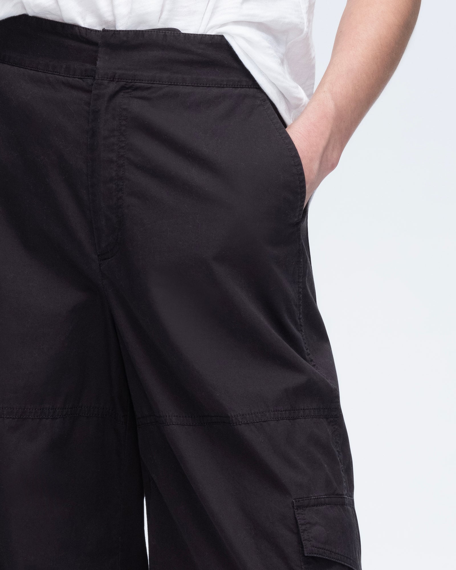 Premium Cotton Poplin Cargo Pants for Men - Comfortable & Durable Black Work Pants - Perfect for Outdoor Activities, Hiking, and Casual Wear