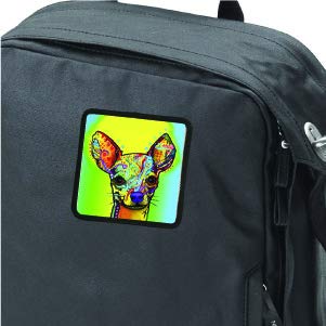 Dean Russo Art Chihuahua Decorative Peel & Stick Patch - Dog Lover Gift, DIY Craft, Jacket & Backpack Embellishment