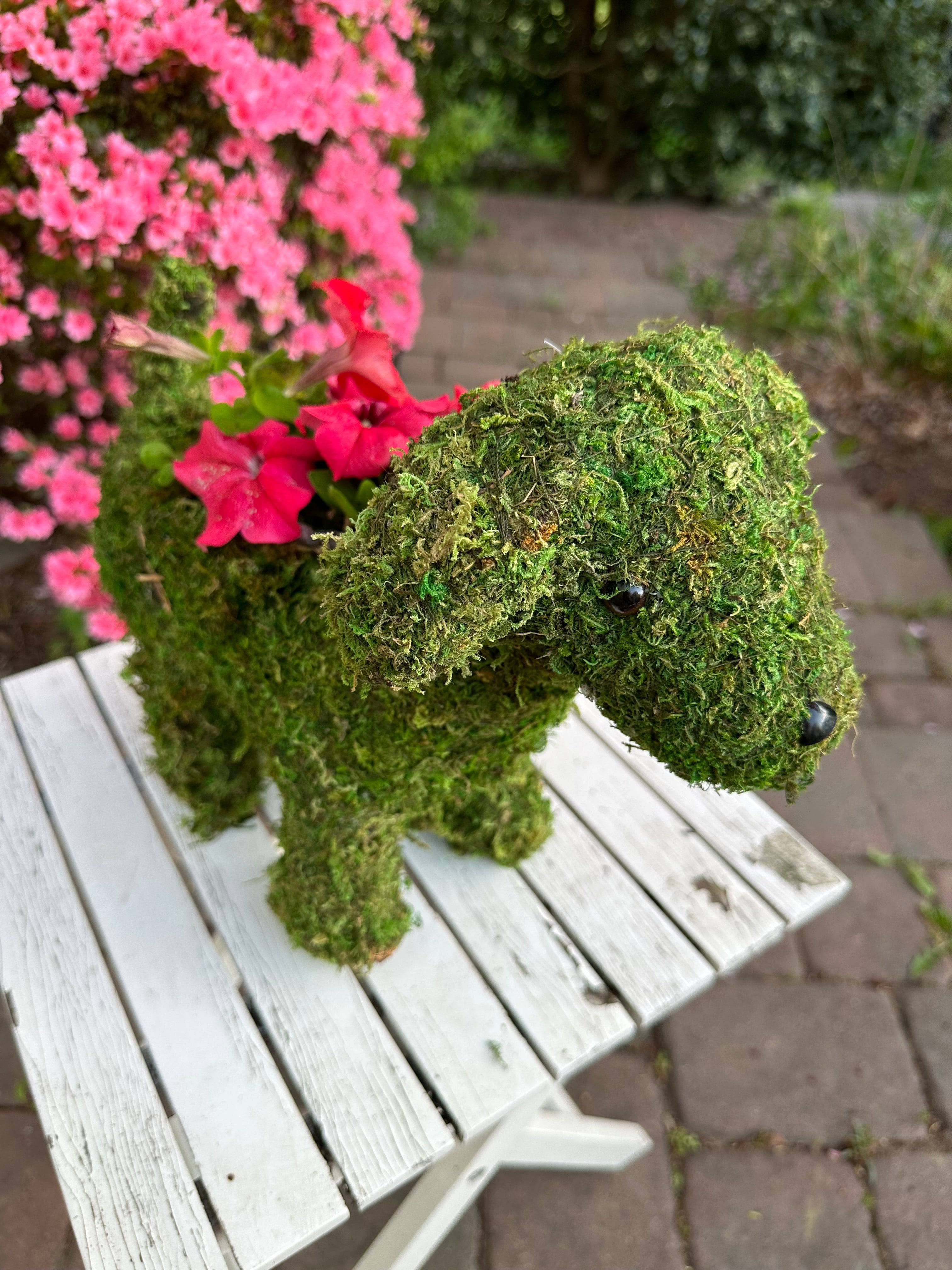 13 Inch Puppy Moss Planter - Cute Indoor Succulent Planter for Home & Office Decor - Perfect for Windowsills, Desks, and Gift Giving