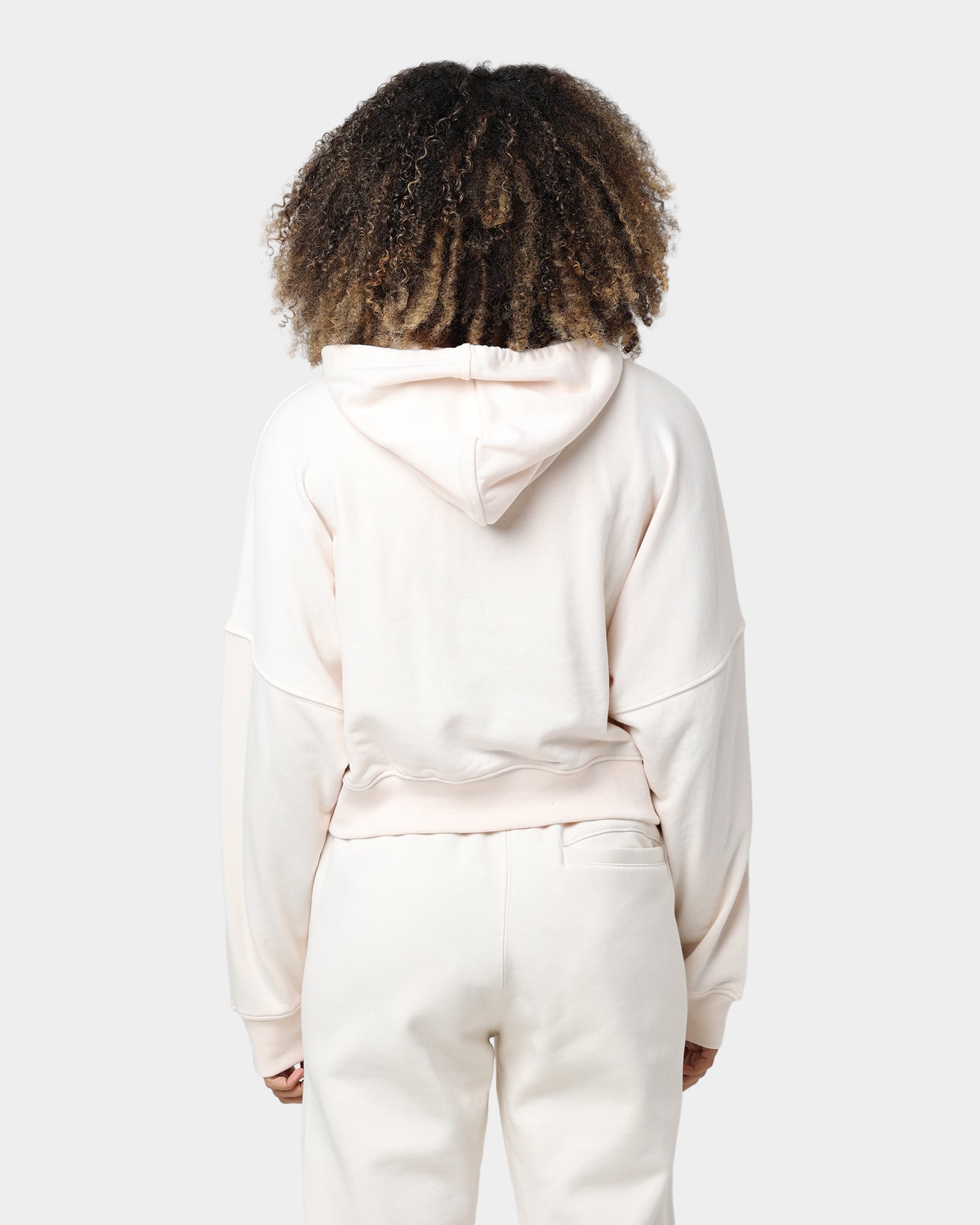 Adidas Women's Cropped Hoodie - Wonder White | Soft Fleece Pullover for Casual Wear & Gym
