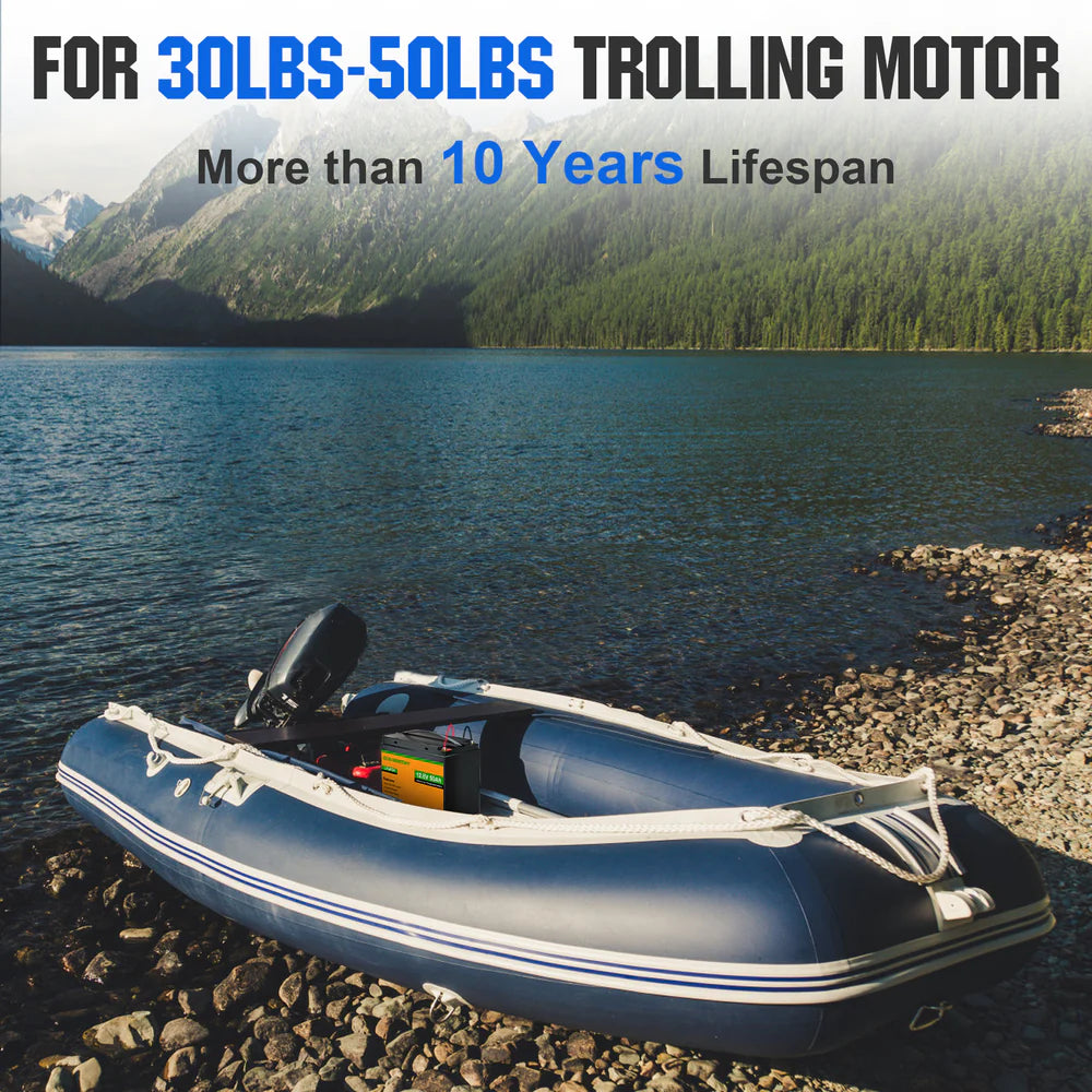 ECO WORTHY 12V 50Ah LiFePO4 Lithium Iron Phosphate Battery - Perfect for Solar Power Systems, RVs, Marine & Off-Grid Applications