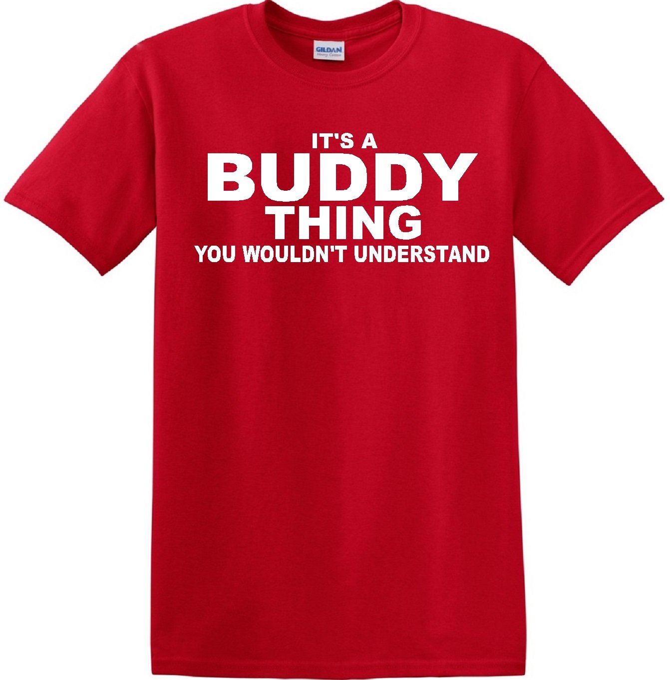Buddy Thing Red T-Shirt for Men & Women - Soft Cotton Casual Tee for Everyday Wear, Street Style, and Outfits