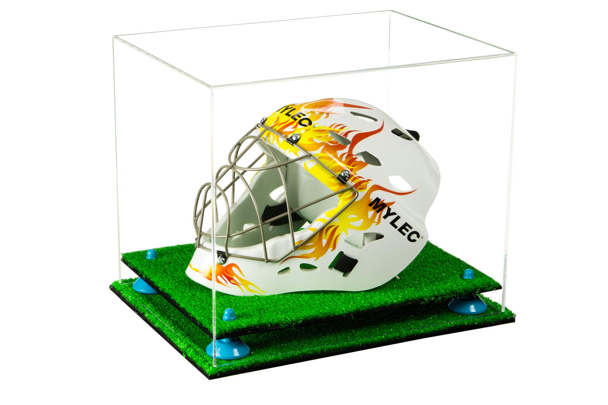 Clear Acrylic Display Case with Turntable & Turf Base - Perfect for Sneaker Collectors, Action Figures, and Home Decor Showcase