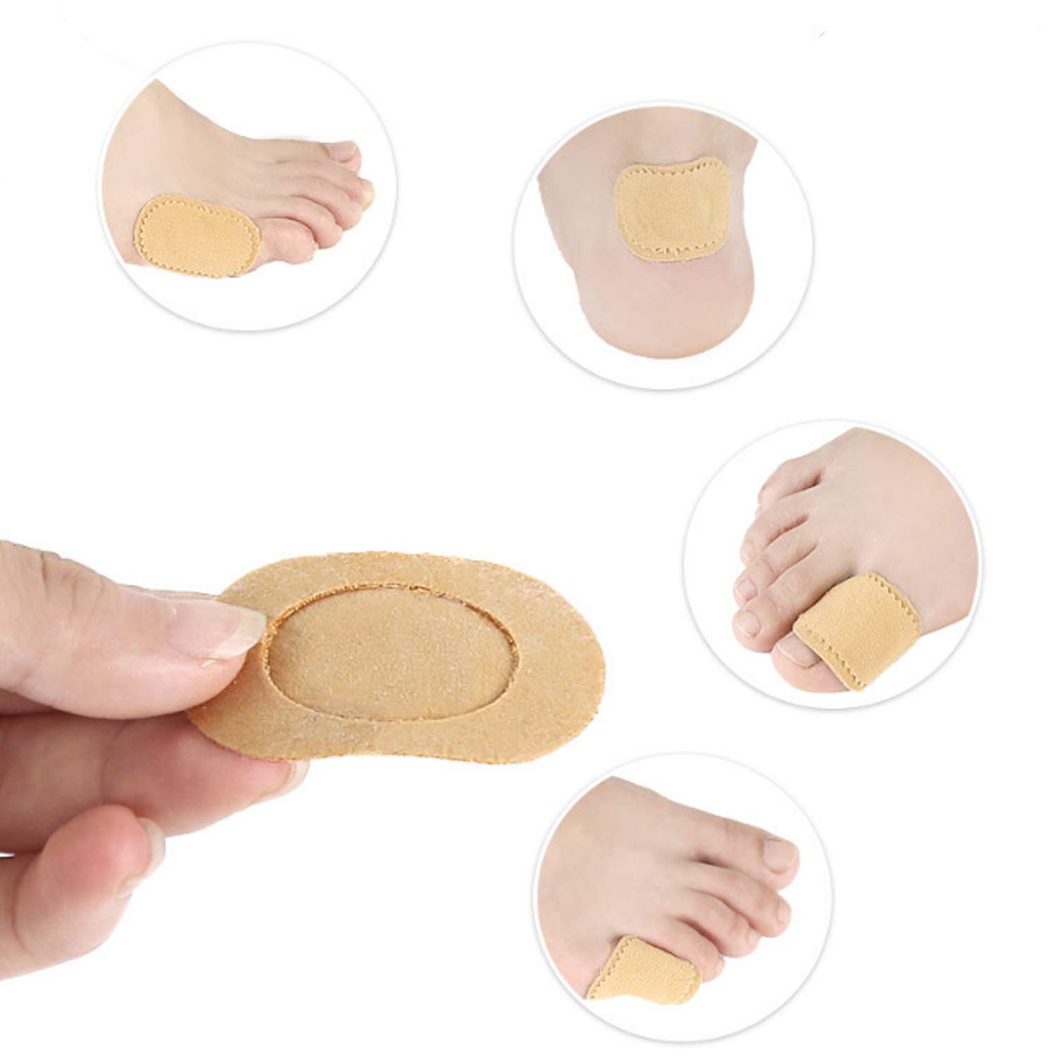 18-Piece Fabric Toe Cushion Pads - Bunion Protector & Corn Relief for Pain Reduction, Callus & Friction Prevention - Adhesive Sticky Pads for Comfortable Walking, Running & Daily Wear