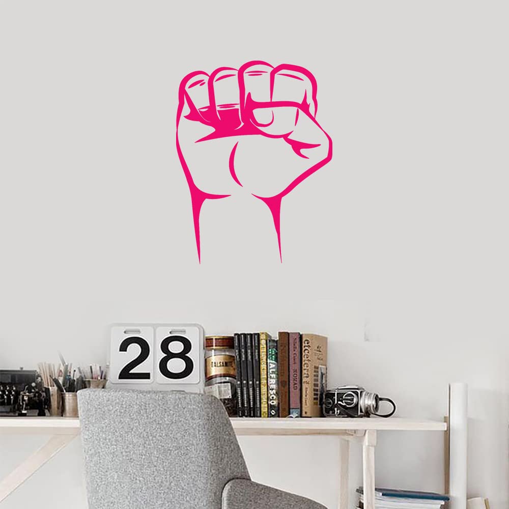 Premium Waterproof Vinyl Decal Stickers - Raised Fist Punch (Pink, Set of 2) for Laptop, Phone, Helmet, Car Window, Bumper, Mug & Wall Decoration - Perfect for Activism, DIY Projects & Personalizing Your Belongings