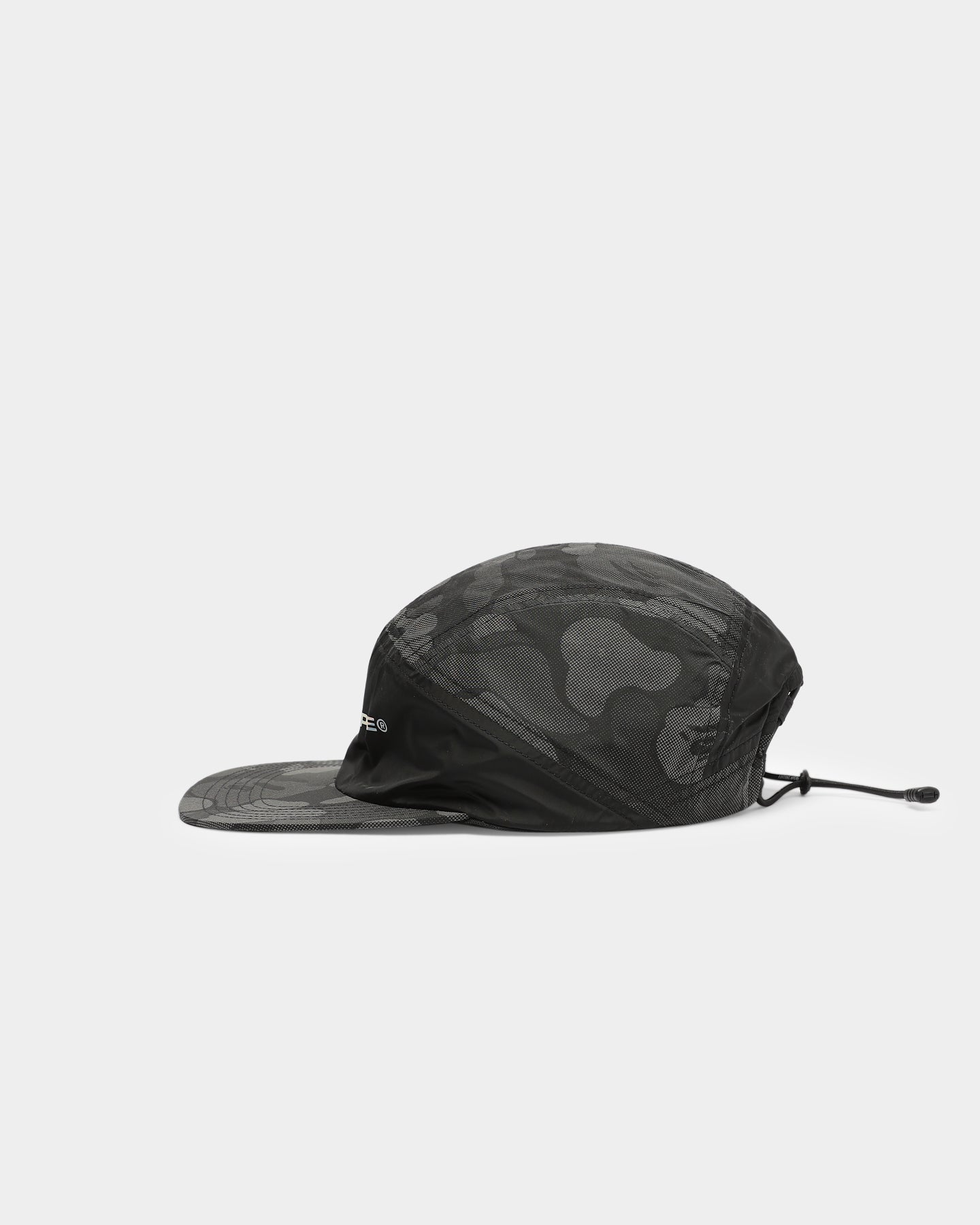 BAPE ABC Dot Reflective 5-Panel Strapback Hat - Black | Streetwear Fashion for Men & Women | Perfect for Urban Style & Casual Outfits