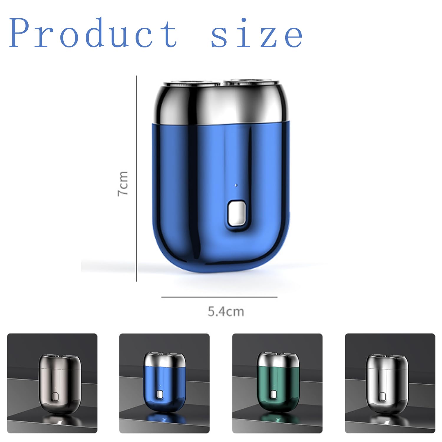 2025 New Mini Dual-Head Electric Shaver - Pocket Size USB Rechargeable & Washable Unisex Shaver for Men & Women with Travel Brush (Silver) | Perfect for Travel, Gym & Daily Grooming