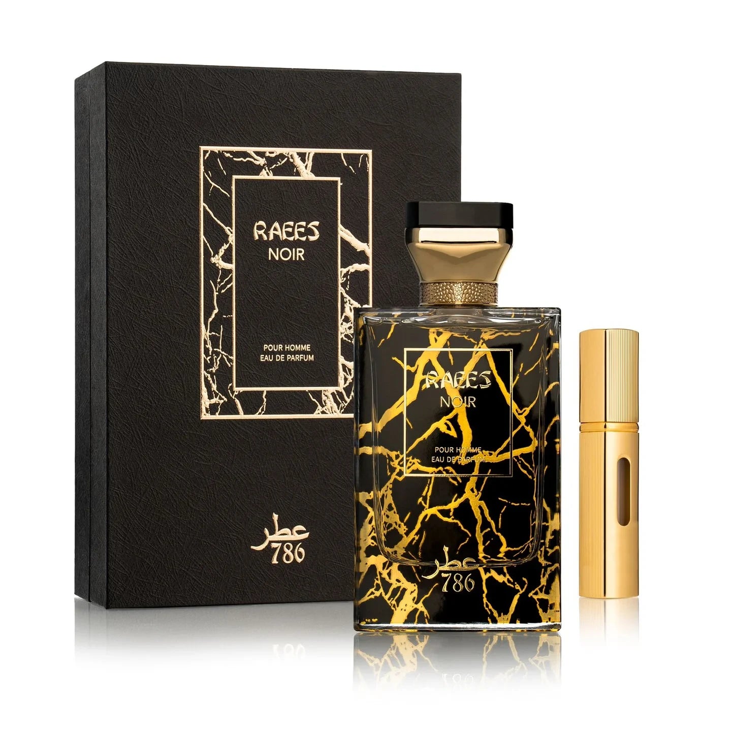 786 Raees Noir 3.4 oz Eau de Parfum for Men - Premium Long-Lasting Fragrance for Date Night & Special Occasions