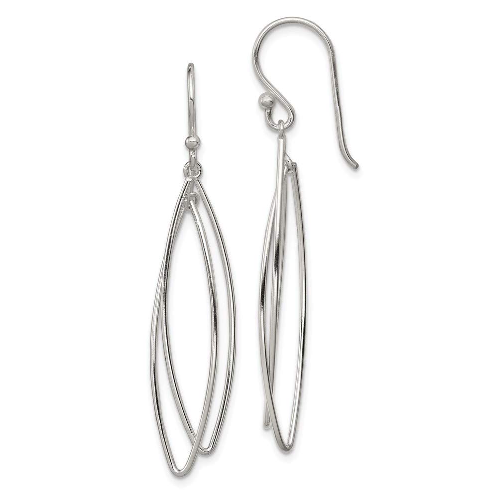 925 Sterling Silver Multi-Hoop Dangle Earrings for Women | 58mm x 9mm Drop Earrings | Elegant Statement Jewelry for Parties, Weddings & Everyday Wear
