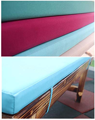 Outdoor Bench Cushion - 5cm Thick 2-Seater Cotton Garden Bench Pad for Patio, Lawn, or Swing - Wine Red (50×30×5cm/19×12×2in) | Water-Resistant & Comfortable | Perfect for Backyard, Deck, Porch, and Outdoor Relaxation