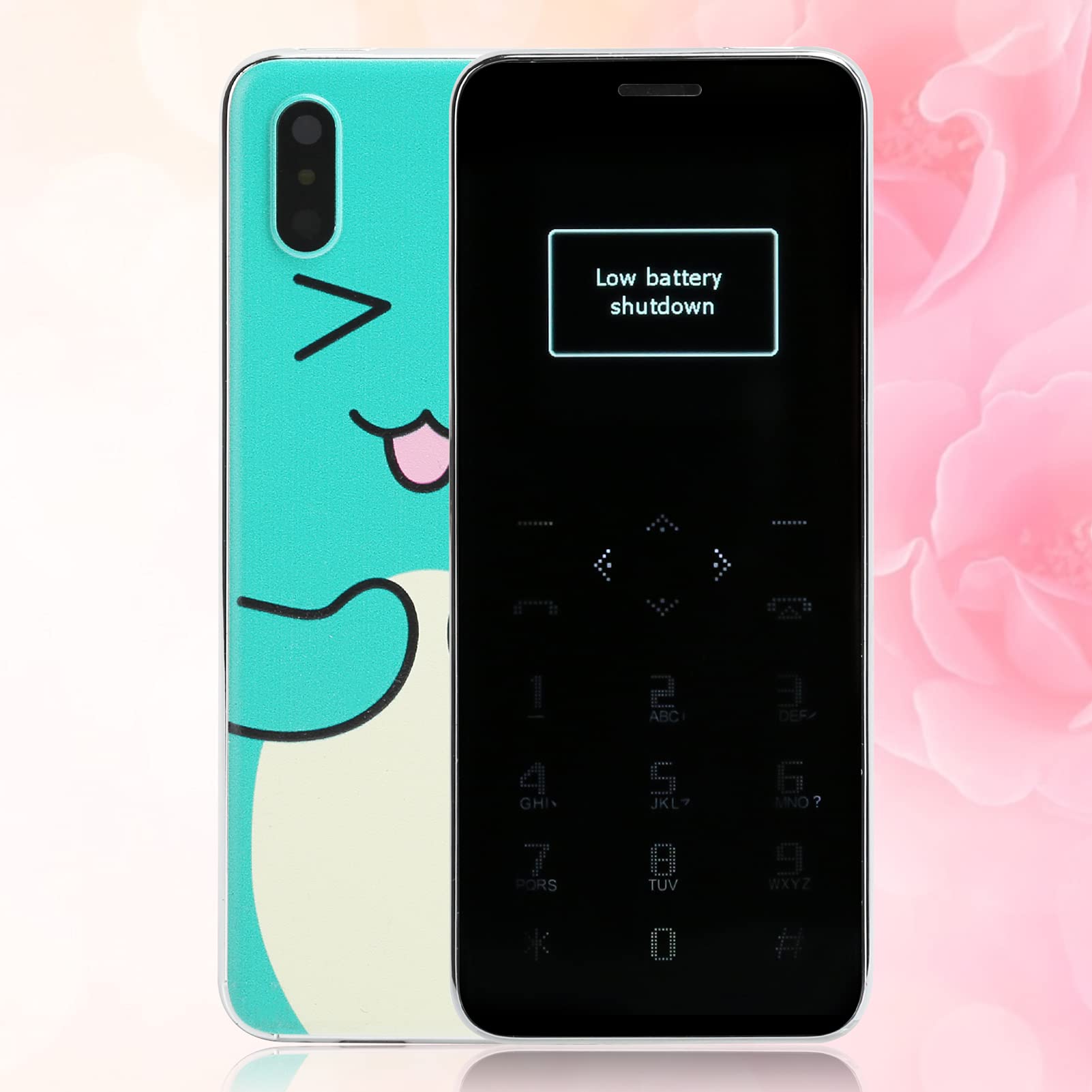 i8 Ultra Slim Dual SIM Mini Card Mobile Phone - Lightweight & Portable Smartphone for Travel, Business & Everyday Use (Green)