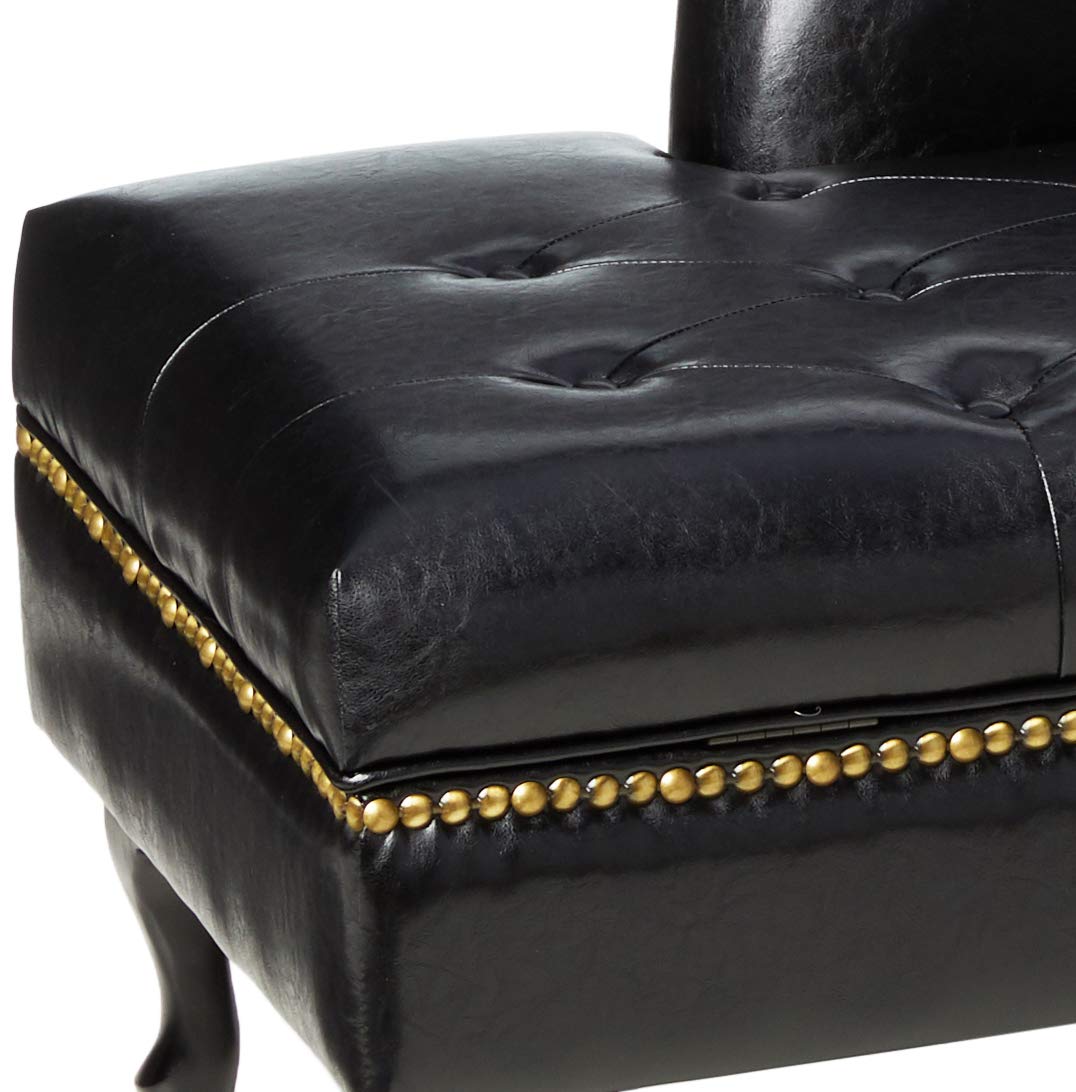 Emma Chaise Lounge Sofa in Black - Modern Living Room Furniture for Relaxation & Comfort | Perfect for Home, Office, or Lounge Areas