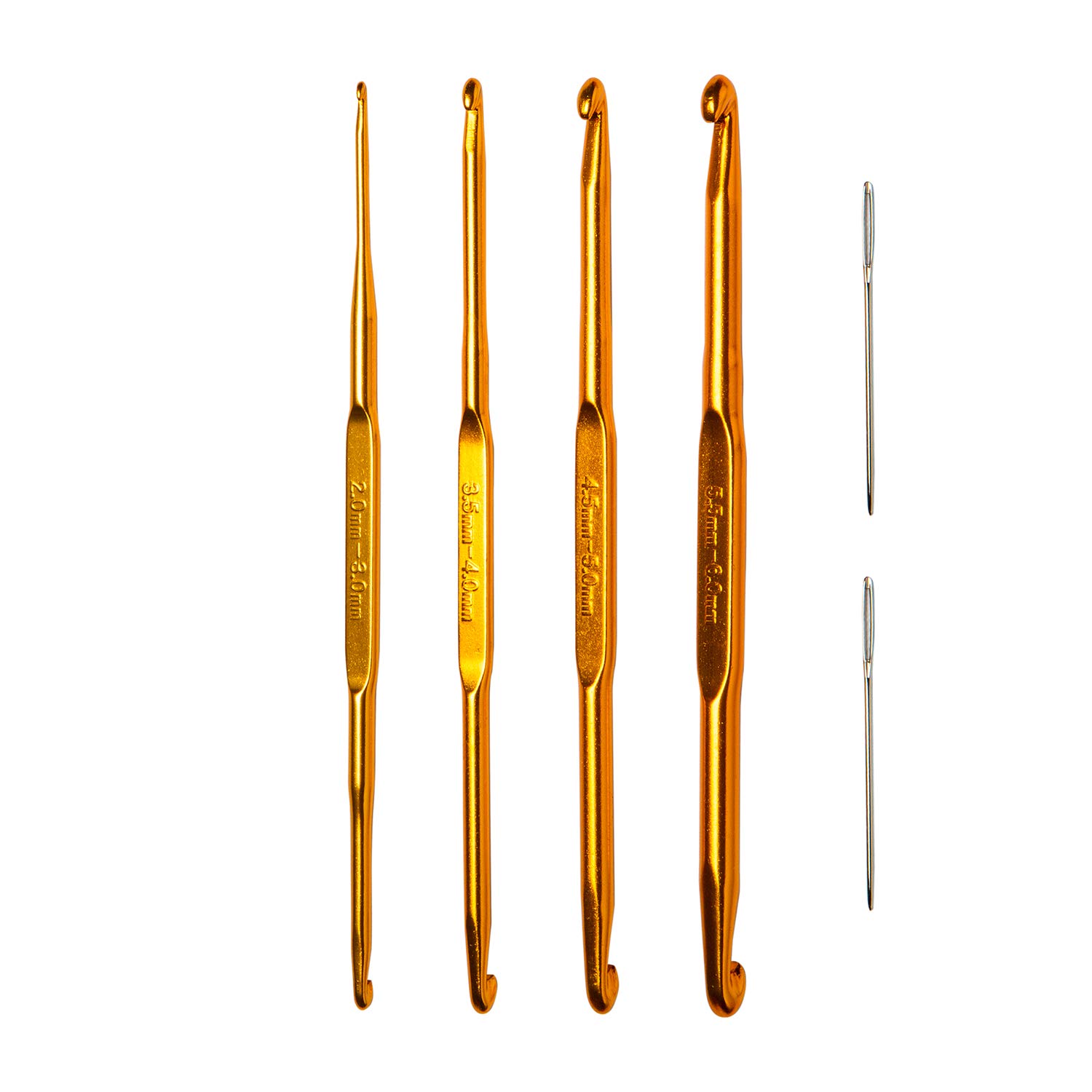 Premium Double Ended Crochet Hook Set - 14 Sizes (2.0mm-10.0mm) for Knitting & Crocheting | Ergonomic Comfort Grip | Perfect for Amigurumi, Blankets, Scarves & DIY Crafts