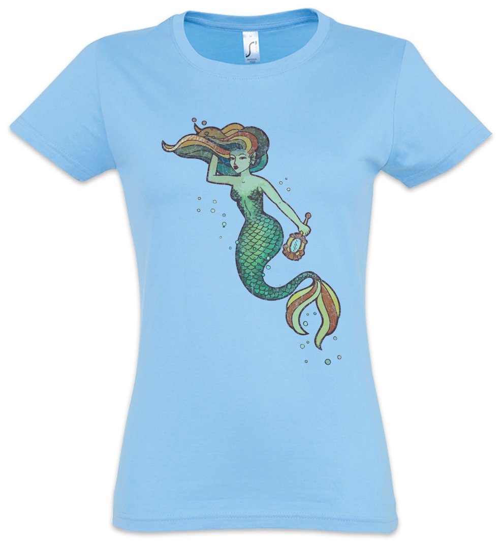 Urban Backwoods Mermaid Women's Graphic T-Shirt - Casual Cotton Tee for Everyday Wear, Street Style & Summer Outfits
