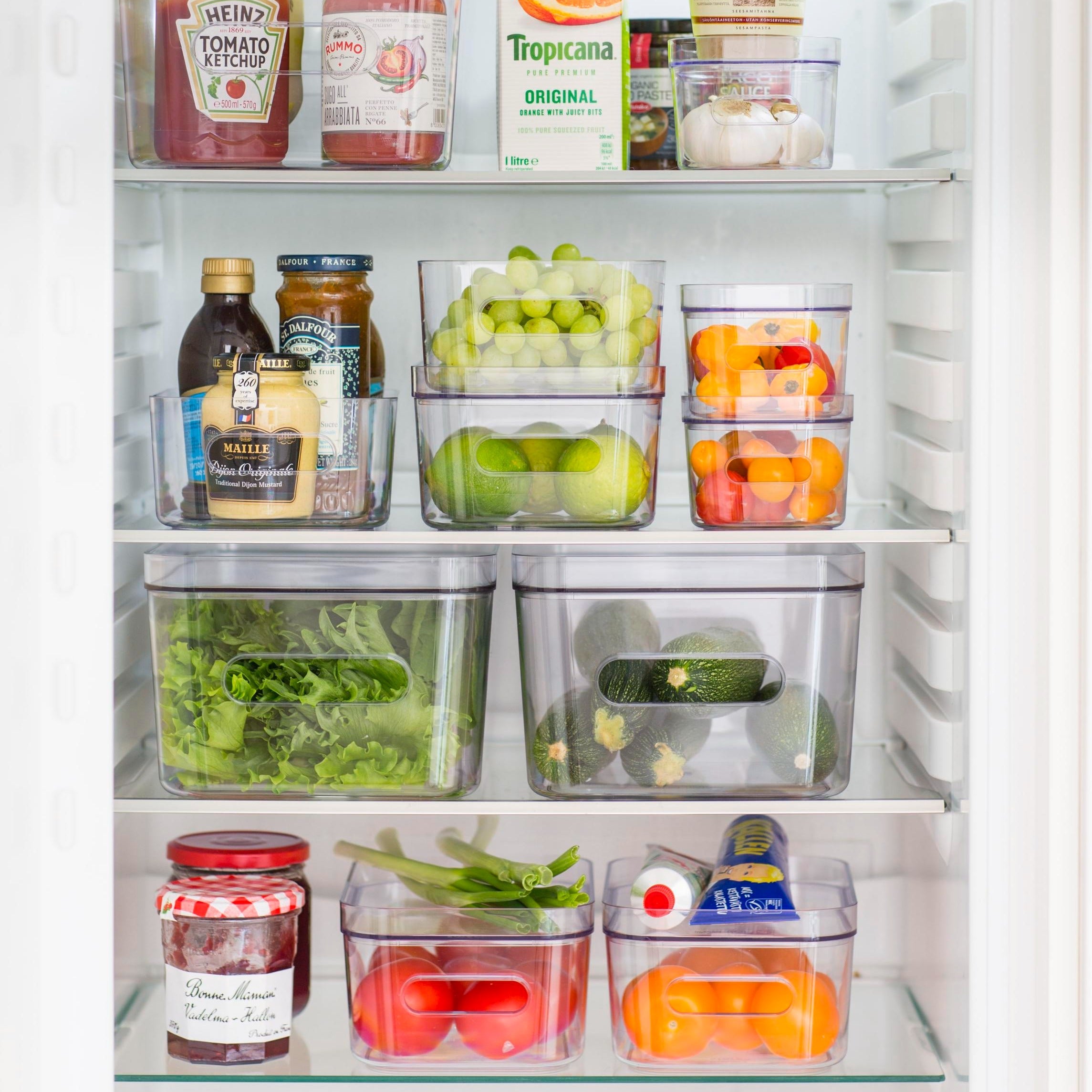 Smart Store Compact Clear Range - Various Sizes for Kitchen, Bathroom & Office Organization | Stackable Storage Containers for Food, Spices & Supplies