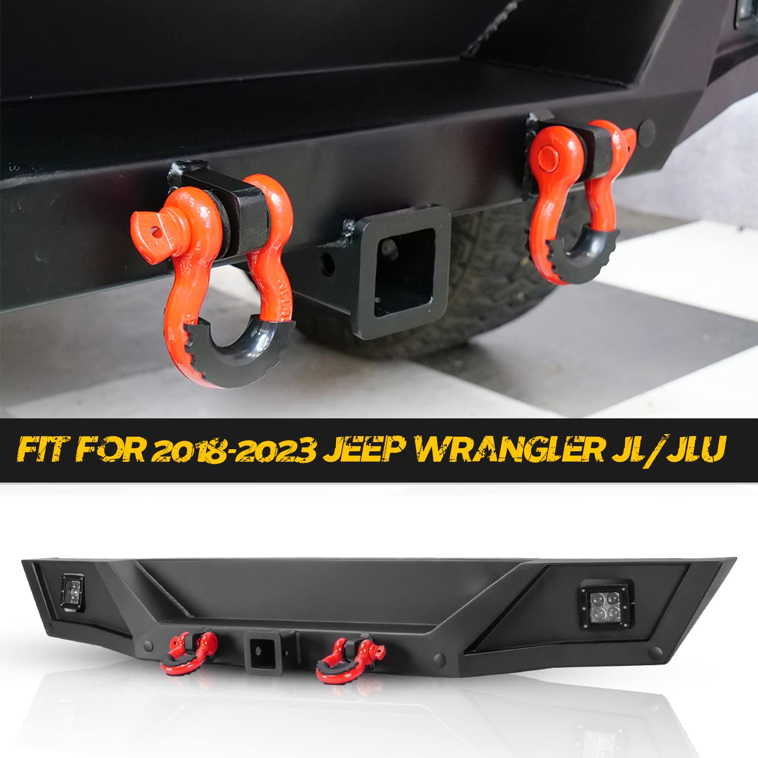 2018-2025 Jeep Wrangler JLU & Unlimited JL Rear Bumper with 2
