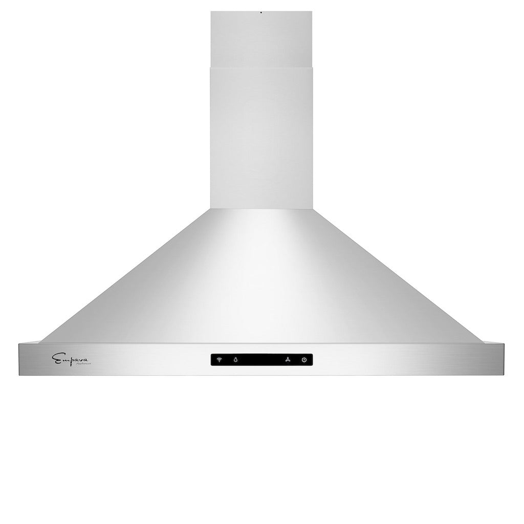 Empava 36 Inch Stainless Steel Ducted Wall Mount Range Hood - 36RH04 | Powerful Kitchen Ventilation for Smoke & Odor Removal | Perfect for Modern Home Cooking & Grilling