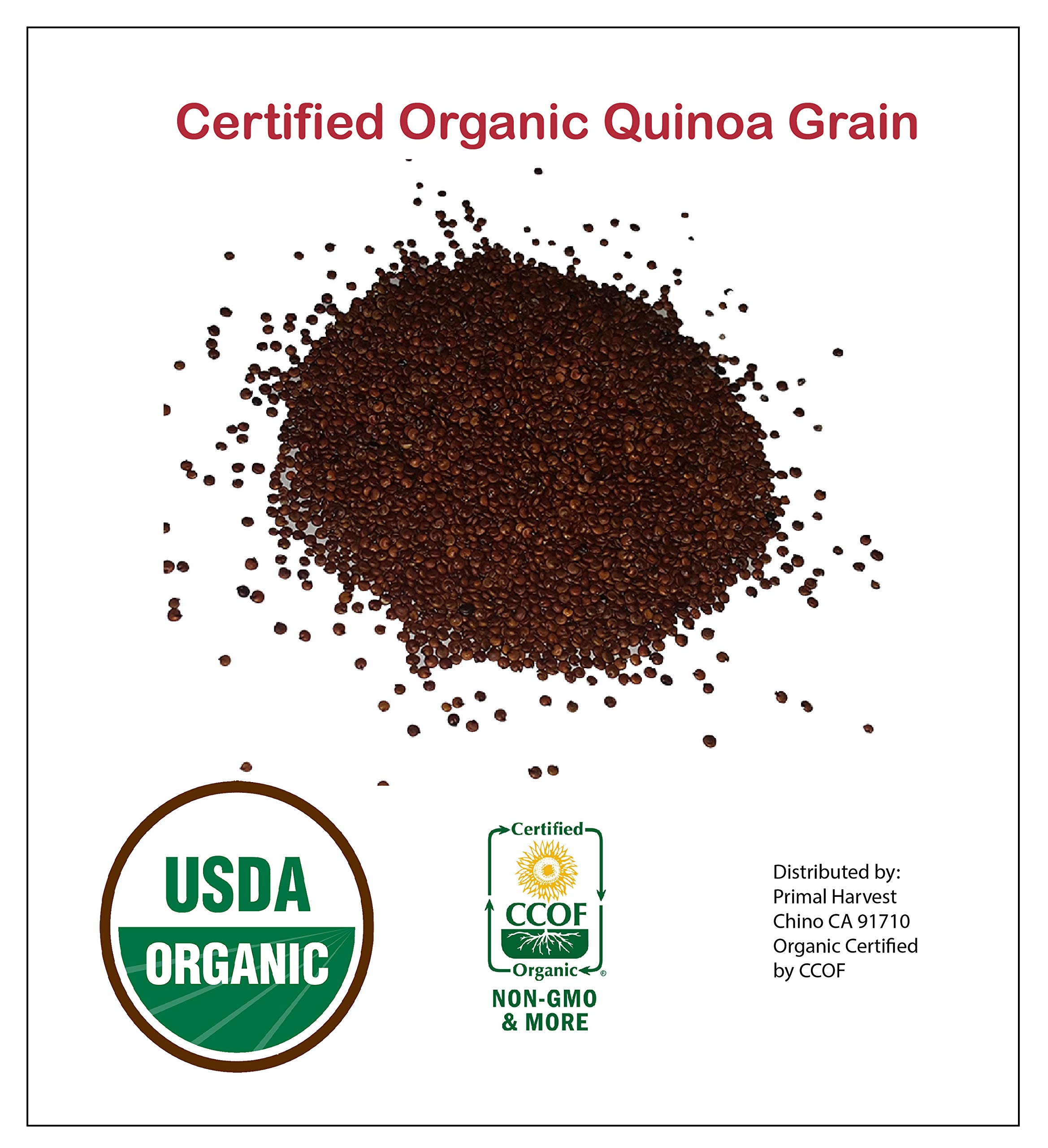 Organic Whole Grain Royal Red Quinoa - Non-GMO, Gluten-Free, Bulk 2LB Bag | Perfect for Salads, Meal Prep & Healthy Cooking