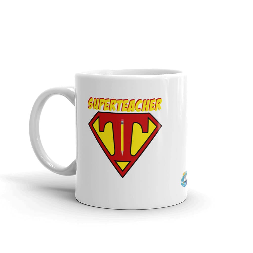 Funny Super Teacher Back to School Coffee Mugs - Perfect First Day of School Gifts for Kids, Students & Homeschool Moms - Great for Classroom, Teacher Appreciation & Homeschooling