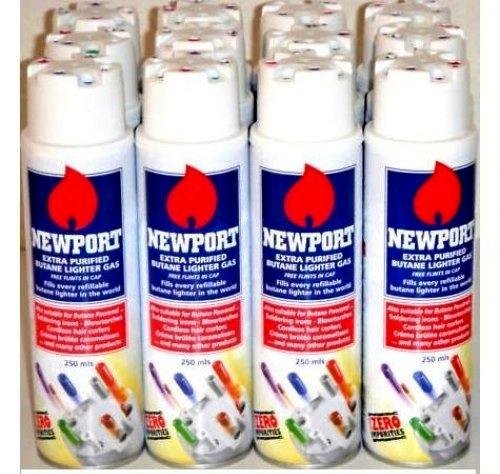 12 Cans Zero Extra Purified Butane Gas for Camping & Cooking