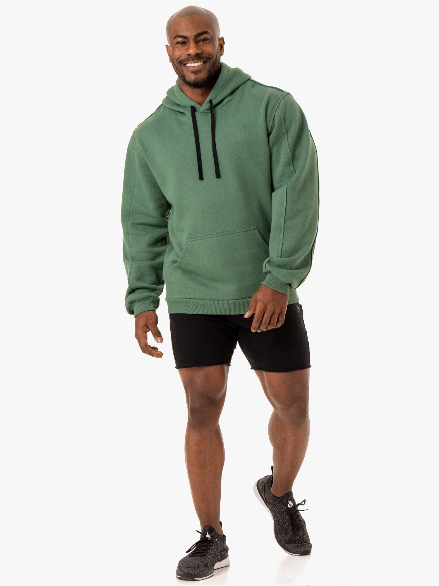Force Pullover Hoodie for Men & Women - Comfortable Green Hooded Sweatshirt - Perfect for Gym, Running, and Casual Wear