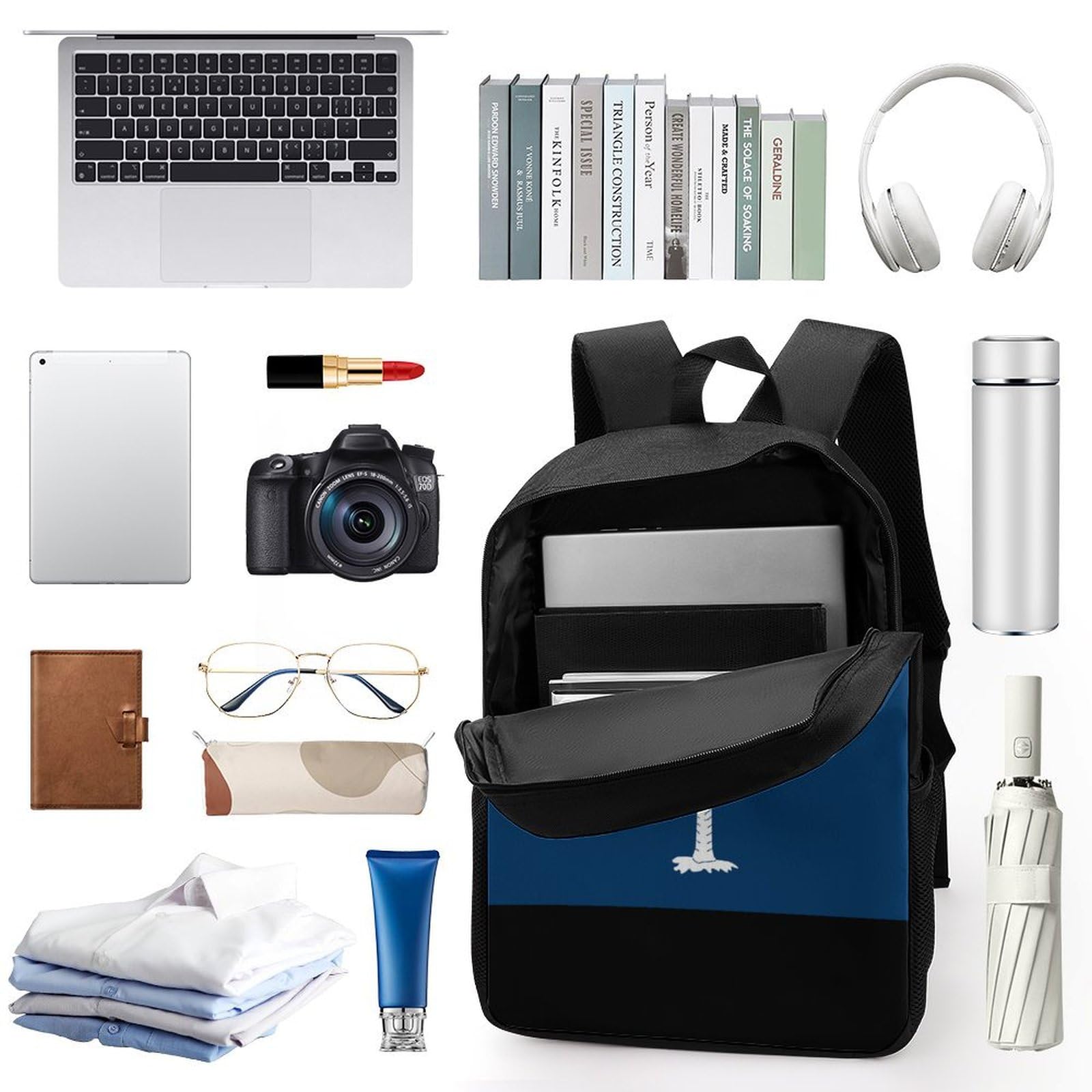 IOEDTHBJ South Carolina Flag Backpack - 17 Inch Laptop Backpack for Men & Women, 3D Printed School & Travel Computer Bag - Perfect for College, Work & Outdoor Adventures