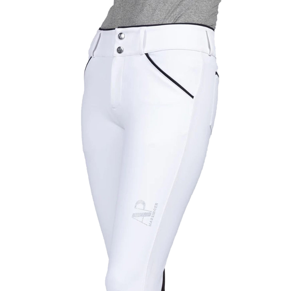 AP Hassinger The Jumper Knee Patch Breeches - Equestrian Riding Pants for Women with Knee Grip - Perfect for Horseback Riding, Show Jumping & Dressage