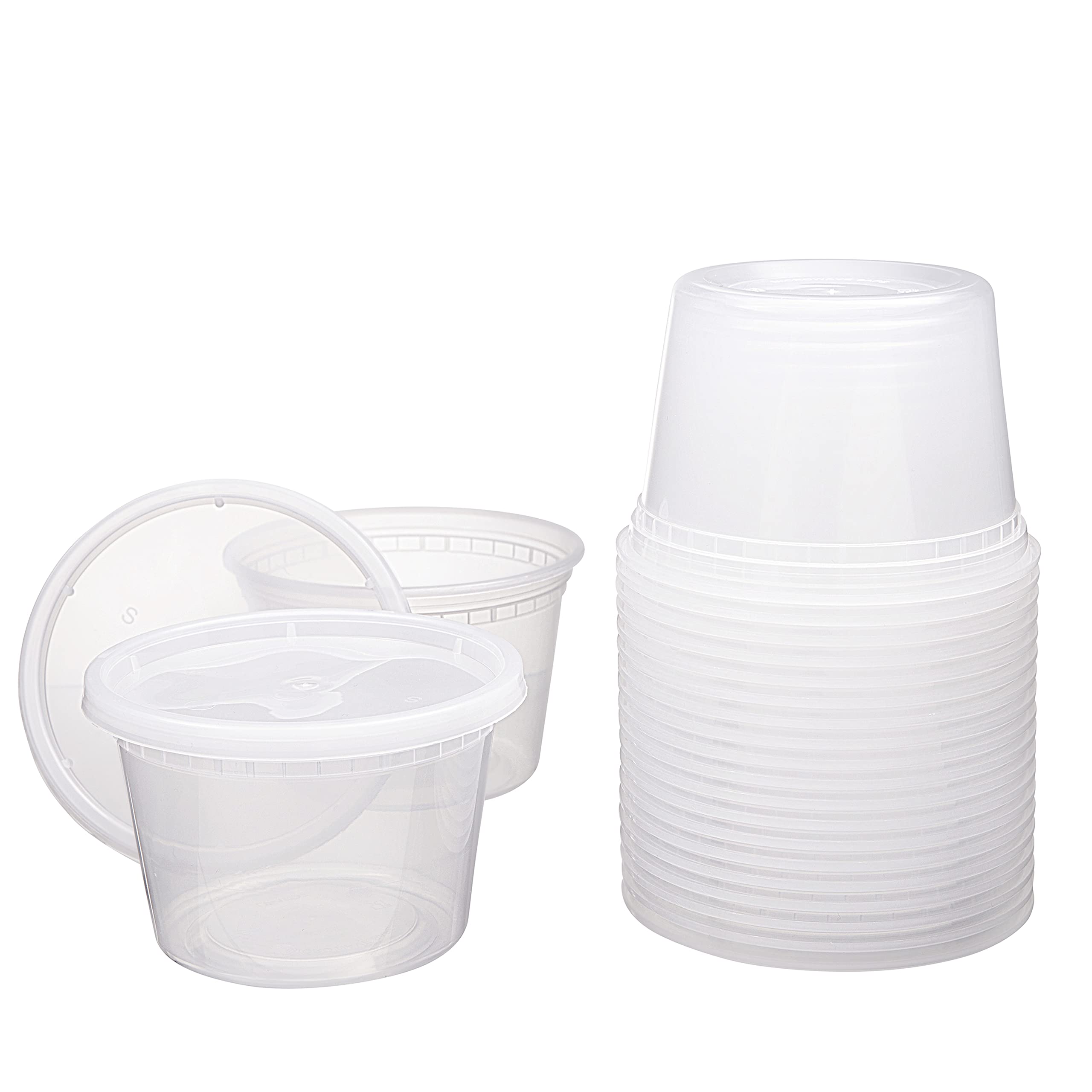 TigerChef 16 oz Leak Proof Food Storage Containers with Lids - 24 Pack BPA-Free, Microwave, Freezer & Dishwasher Safe - Perfect for Meal Prep, Leftovers & Office Lunches